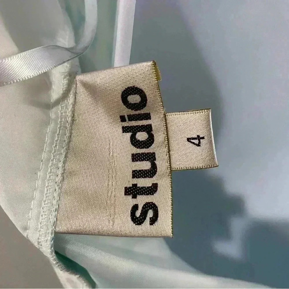 NWT Jill Stuart High Low Halter Maxi Dress Turquoise White Size 4 - Picture 9 of 16